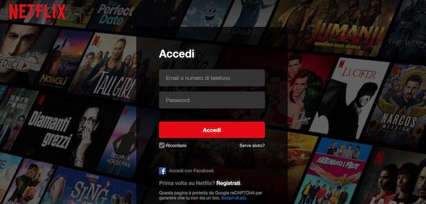 Come riattivare account Netflix