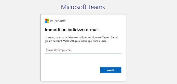 Come accedere a Microsoft Teams senza Office 365