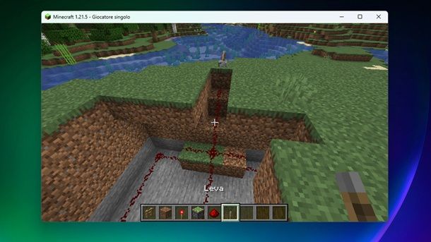 Leva percorso Redstone Minecraft