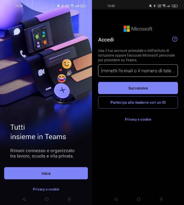 Come accedere a Microsoft Team da smartphone e tablet