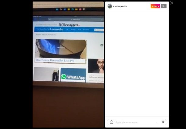 Diretta Instagram PC