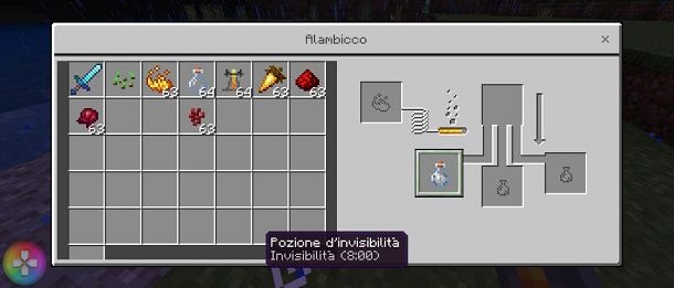 Come fare la pozione di invisibilità su Minecraft Bedrock