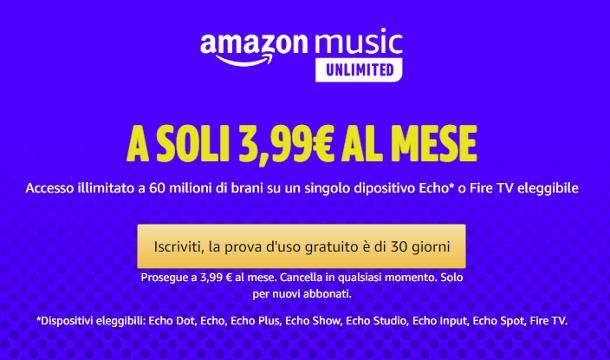 Come collegare Amazon Music ad Alexa