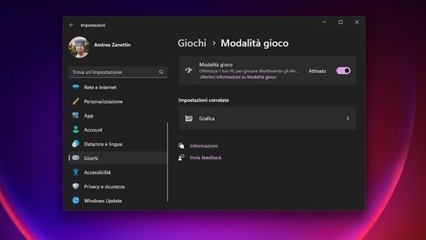 Come migliorare le prestazioni del PC modalità gioco Windows 11