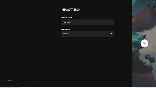 Impostare League of Legends in italiano