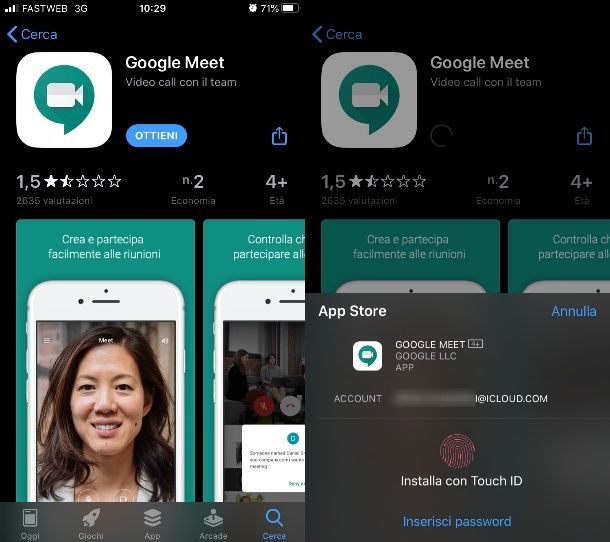 Come scaricare Hangouts Meet su iPhone