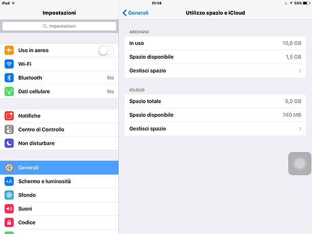 Gestione archivio per aggiornare iPad 2