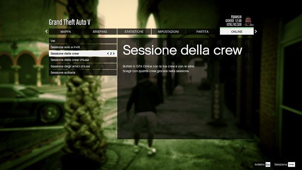 Sessione crew GTA Online