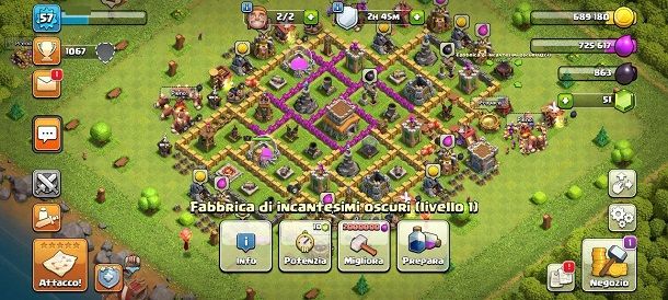 Fabbrica di incantesimi oscuri Clash of Clans