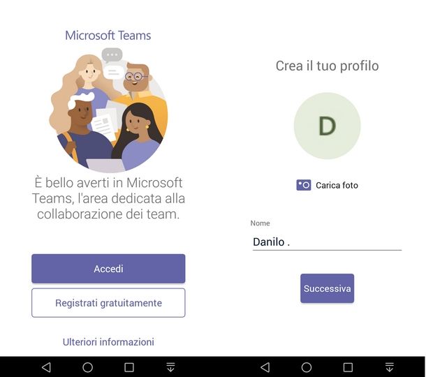 Usare Microsoft Teams da Android a iOS/iPadOS