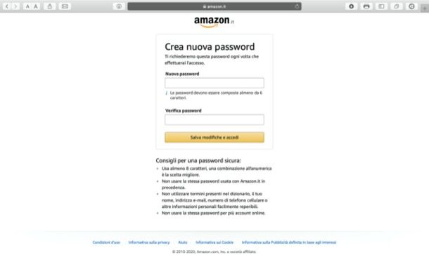 Recuperare password Amazon da PC