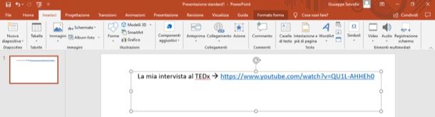 Link video su PowerPoint