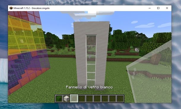 Pannello di vetro bianco Minecraft seconda casa