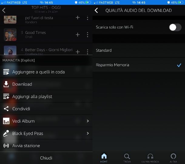 Come scaricare musica da Amazon Music su iPhone