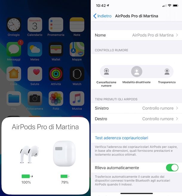 Connessione AirPods Pro iPhone