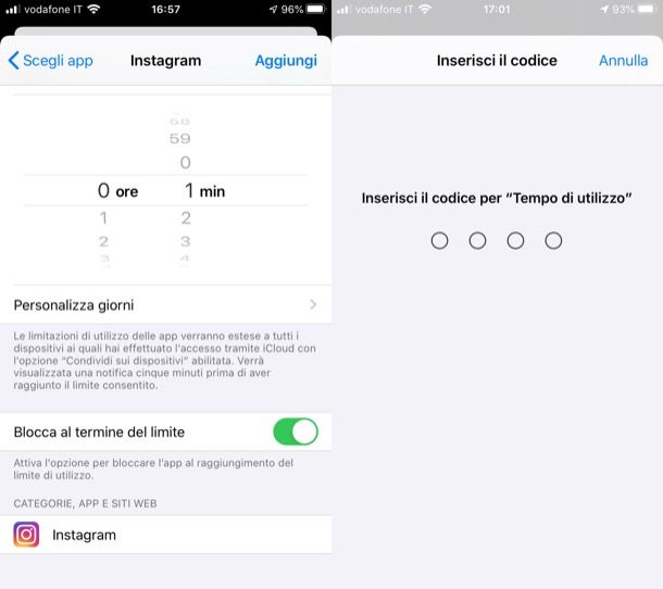 Tempo di utilizzo di Instagram