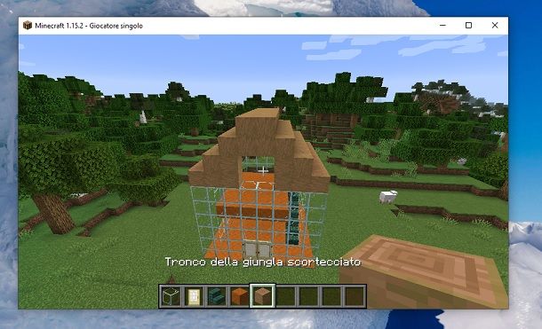 Tronco della giungla scortecciato Minecraft