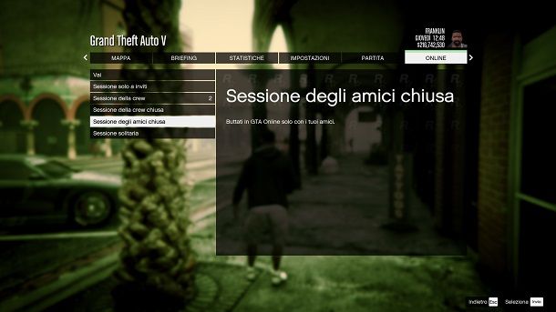 Sessione amici chiusa GTA Online