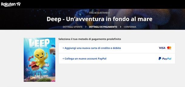 Acquistare un contenuto su Rakuten TV