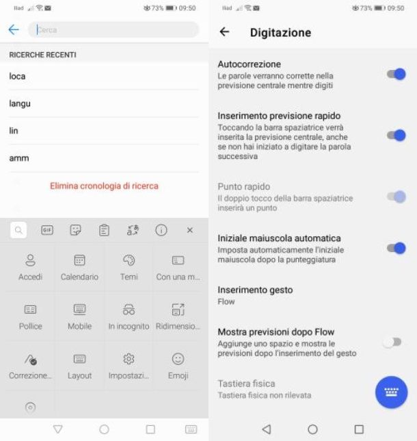 Correzione automatica Android