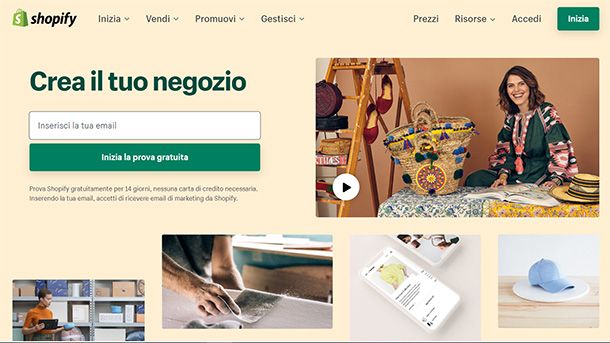 Aprire un ecommerce su Shopify