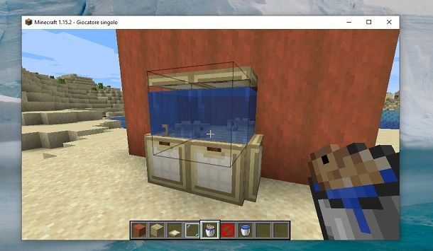 Acquario con blocchi invisibili Minecraft