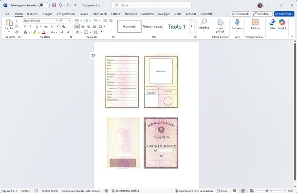 Come scannerizzare carta d'identità sulla stessa pagina