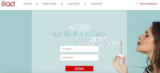 Recuperare codice PUK Iliad online