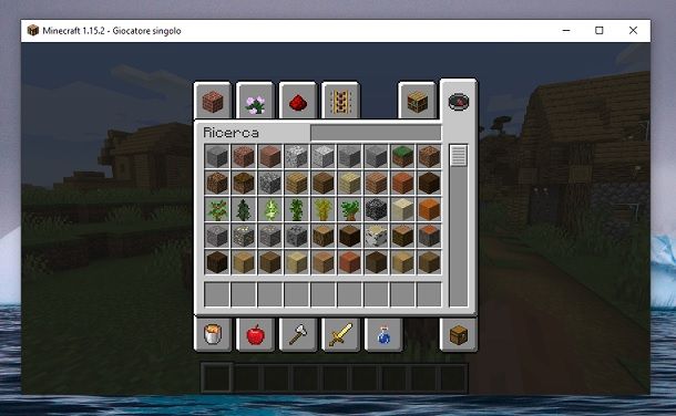 Inventario Creativa Minecraft