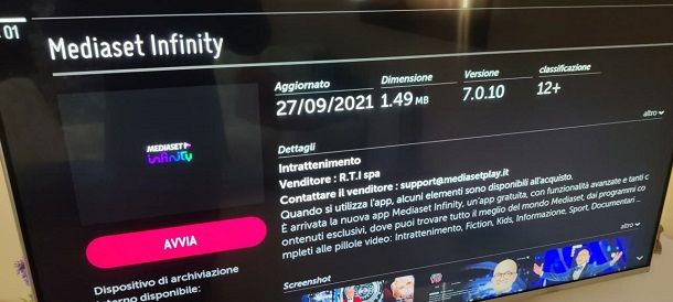Come installare Mediaset Infinity su Smart TV LG
