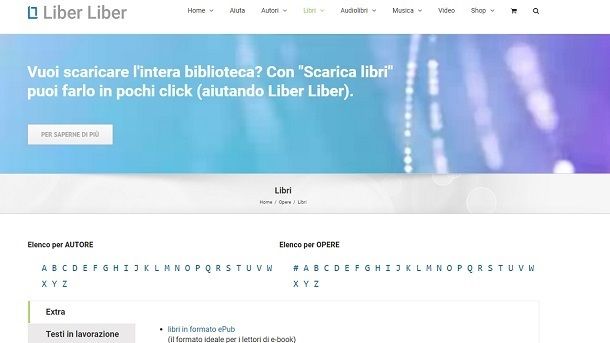 Liber Liber Altre possibilità per leggere libri online gratis