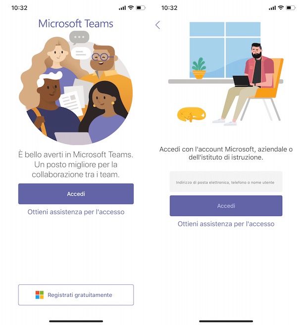 Accedere a Microsoft Teams da smartphone e tablet