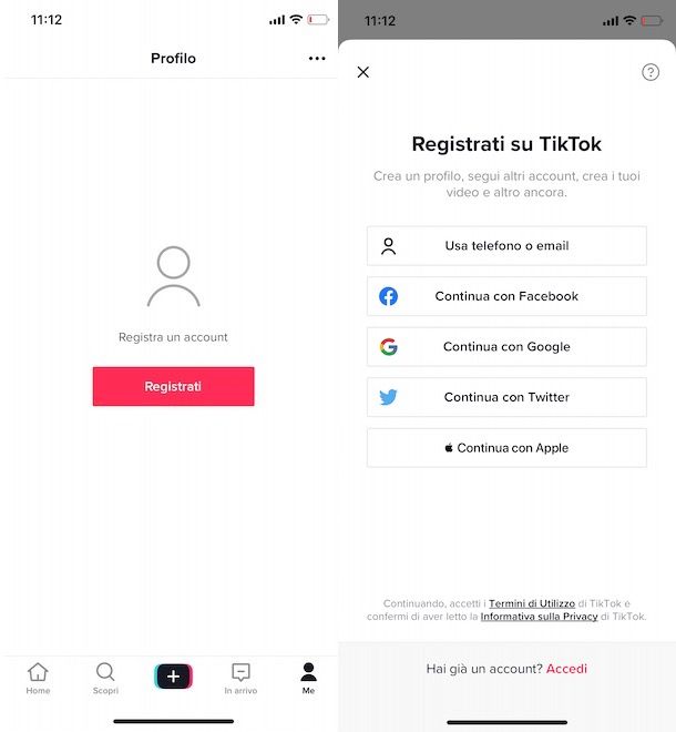 Come registrarsi su TikTok con Facebook