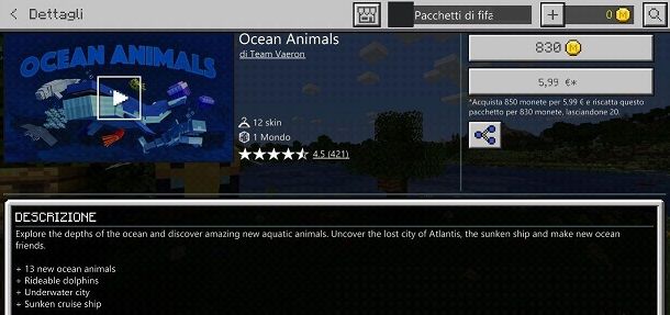 Ocean Animals Minecraft Bedrock
