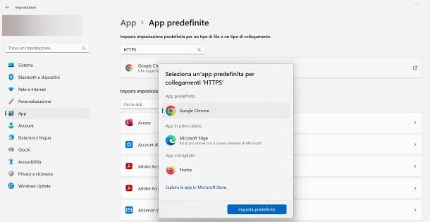 Come risolvere Nessuna applicazione trovata per aprire URL