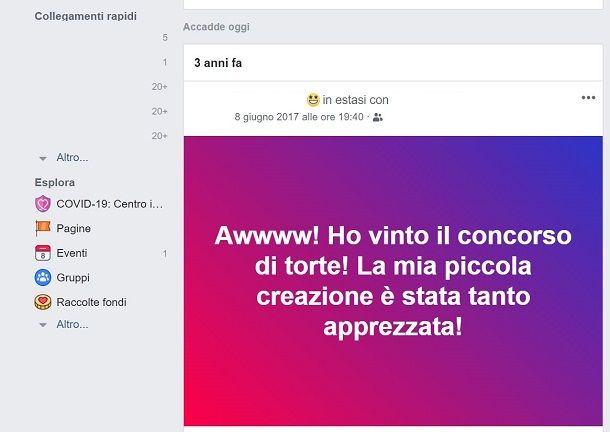 RIcordi Facebook