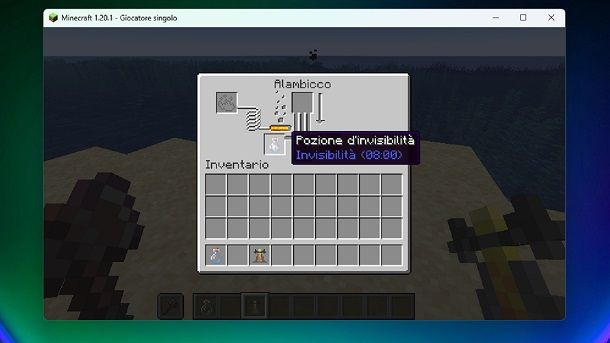 Come fare la pozione di invisibilità su Minecraft Java