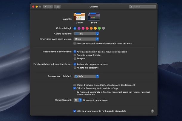 Cambiare browser su macOS