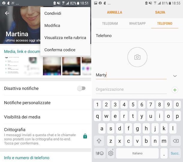 Come cambiare il nome di un contatto su WhatsApp