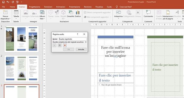 Come inserire registrazione audio su PowerPoint