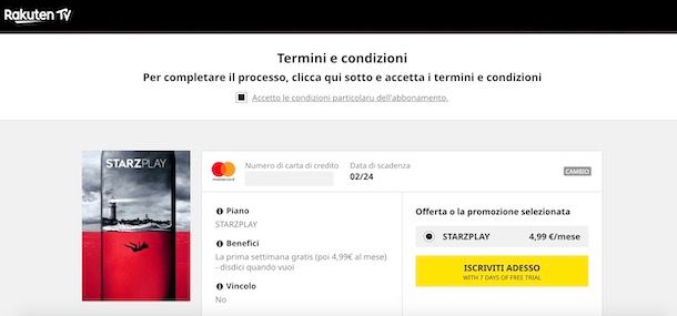 Attivare abbonamento Rakuten TV