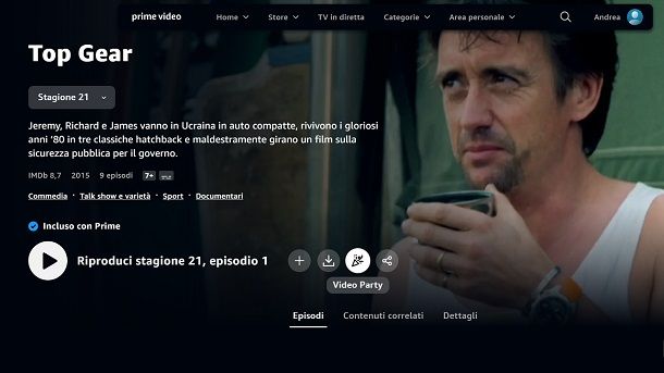 Come guardare film insieme a distanza Prime Video