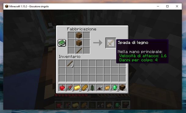 Spada di legno Minecraft