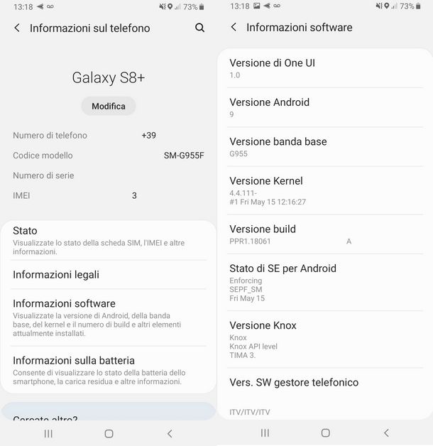 Controllare la versione del sistema operativo Android