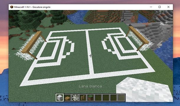 Campo calcio quasi pronto minecraft