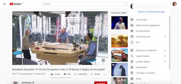 Come cambiare lingua su YouTube da computer