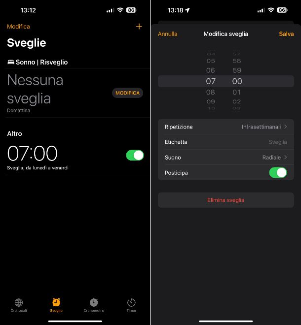 Sveglia iPhone