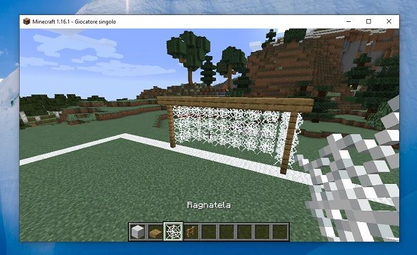 Rete porta da calcio Minecraft