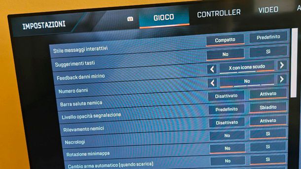 Migliori impostazioni gameplay Apex PlayStation