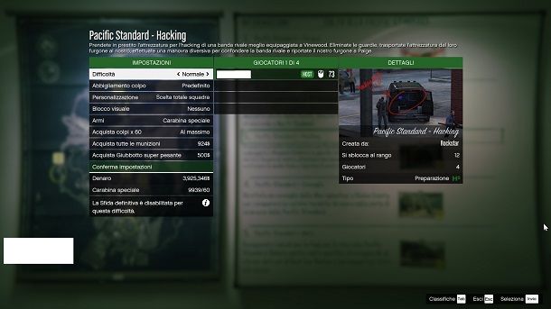 Configurazione colpi GTA Online